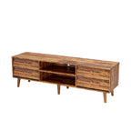 63 Vintage TV Stand with Shelves & Drawers for 60 TVs