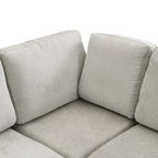 103 Sectional Sofa Couch Sofa Bed U-shaped Sofa with Two Movable Ottoman and Three USB Ports