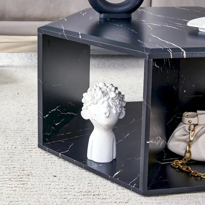 Minimalist patterns hexagonal Coffee Table Set