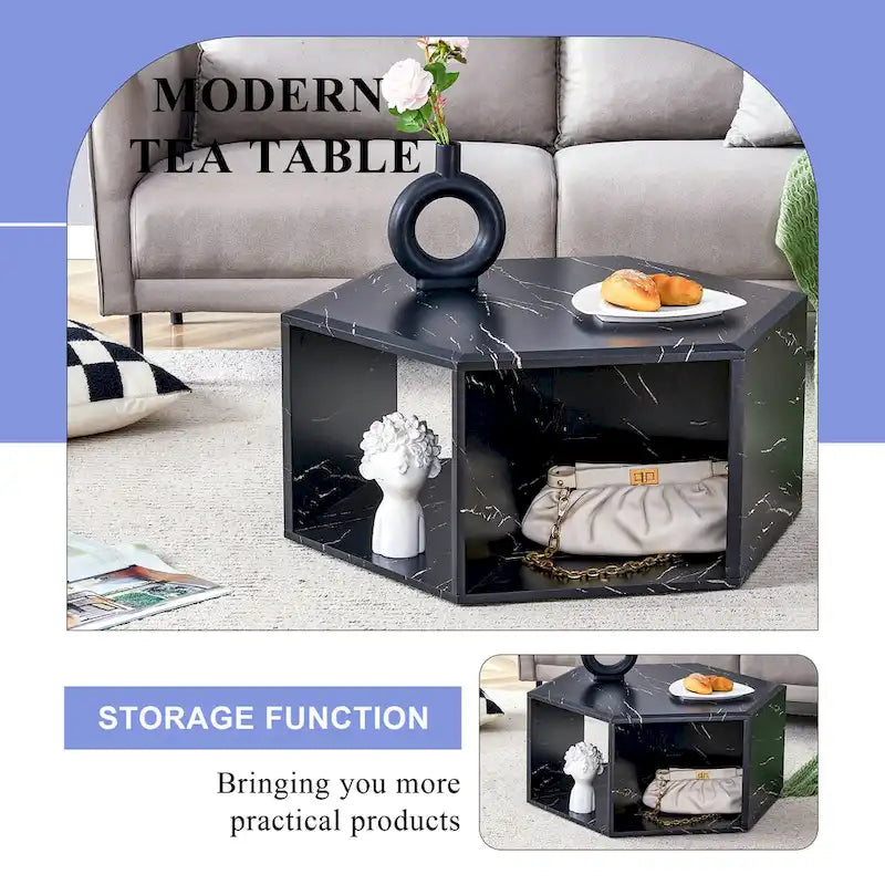 Minimalist patterns hexagonal Coffee Table Set