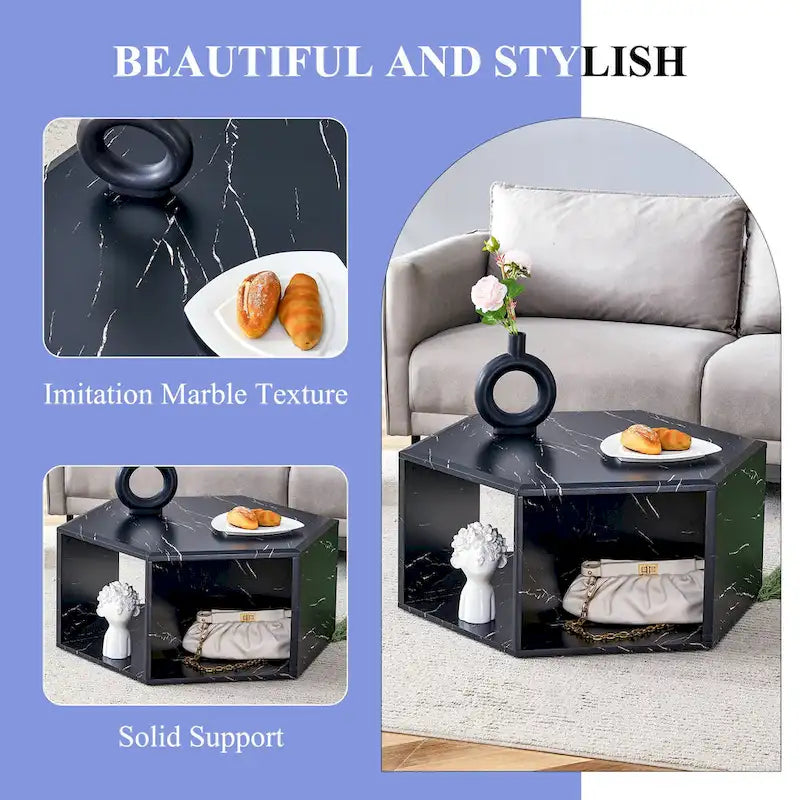 Minimalist patterns hexagonal Coffee Table Set