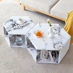 Minimalist patterns hexagonal Coffee Table Set