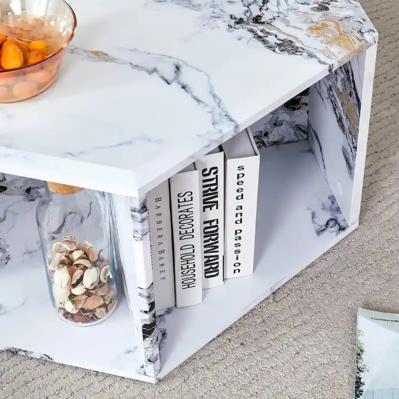 Minimalist patterns hexagonal Coffee Table Set