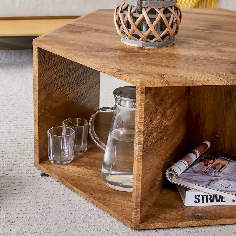 Minimalist patterns hexagonal Coffee Table Set