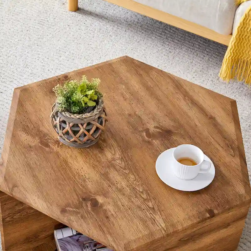 Minimalist patterns hexagonal Coffee Table Set