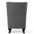 27 High Back Accent Chair with Wing Back and Birch Legs