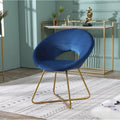 Fauteuil d'appoint en polyester 28" avec base dorée
