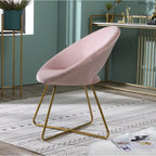 Fauteuil d'appoint en polyester 28" avec base dorée