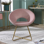Fauteuil d'appoint en polyester 28" avec base dorée