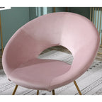 Fauteuil d'appoint en polyester 28" avec base dorée