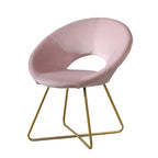 Fauteuil d'appoint en polyester 28" avec base dorée