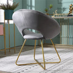 Fauteuil d'appoint en polyester 28" avec base dorée