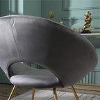 Fauteuil d'appoint en polyester 28" avec base dorée