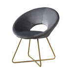 Fauteuil d'appoint en polyester 28" avec base dorée