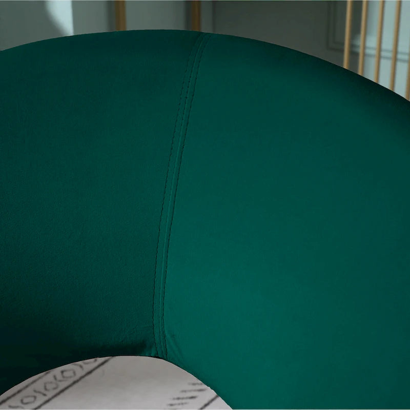 Fauteuil d'appoint en polyester 28" avec base dorée