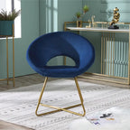 Fauteuil d'appoint en polyester 28" avec base dorée