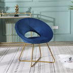 Fauteuil d'appoint en polyester 28" avec base dorée