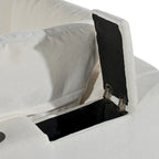 Canapé modulaire sectionnel 4 places capitonné beige avec recharge sans fil