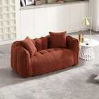Modern 65.1 Chenille Tufted Loveseat Accent Chair with High-Resilience Foam