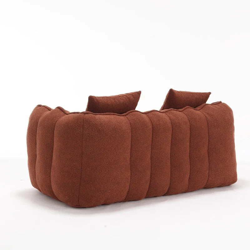 Modern 65.1 Chenille Tufted Loveseat Accent Chair with High-Resilience Foam
