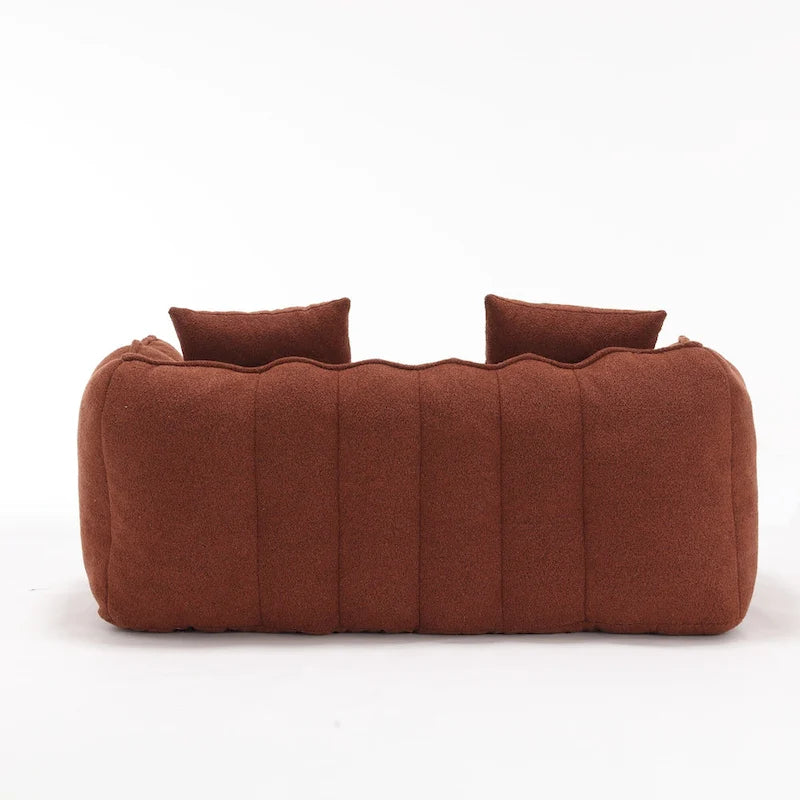 Modern 65.1 Chenille Tufted Loveseat Accent Chair with High-Resilience Foam