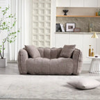 Modern 65.1 Chenille Tufted Loveseat Accent Chair with High-Resilience Foam