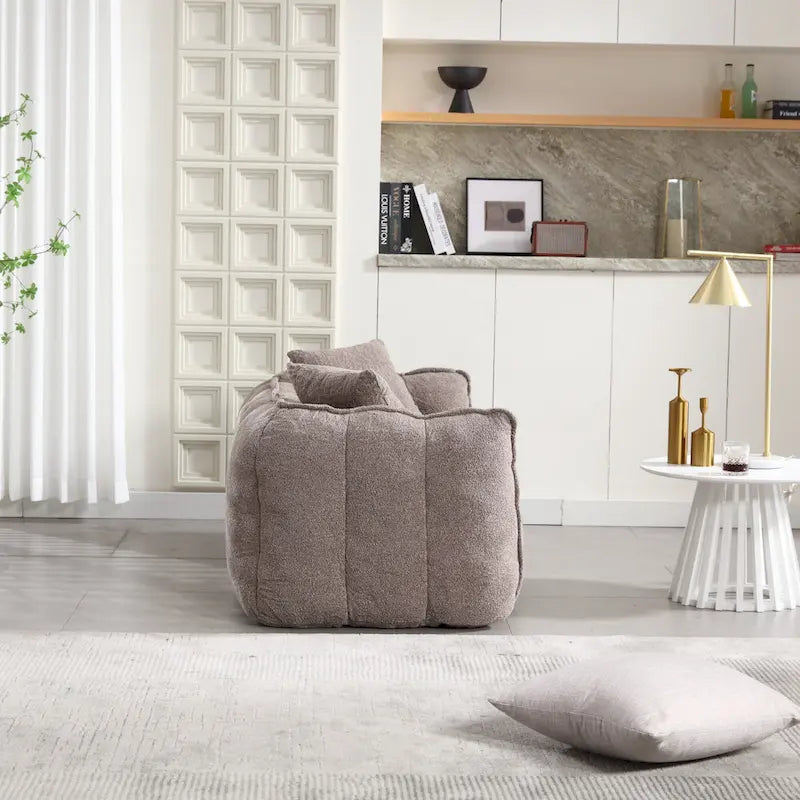 Modern 65.1 Chenille Tufted Loveseat Accent Chair with High-Resilience Foam