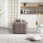 Modern 65.1 Chenille Tufted Loveseat Accent Chair with High-Resilience Foam