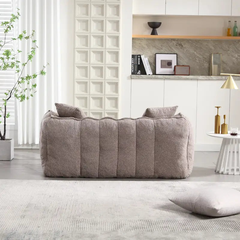 Modern 65.1 Chenille Tufted Loveseat Accent Chair with High-Resilience Foam