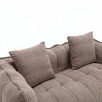 Modern 65.1 Chenille Tufted Loveseat Accent Chair with High-Resilience Foam