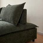 Chenille Upholstered Armless Modular Sectional Sofa, Free Combination