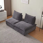 Chenille Upholstered Armless Modular Sectional Sofa, Free Combination