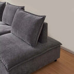 Chenille Upholstered Armless Modular Sectional Sofa, Free Combination