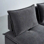 Chenille Upholstered Armless Modular Sectional Sofa, Free Combination