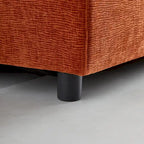 Chenille Upholstered Armless Modular Sectional Sofa, Free Combination