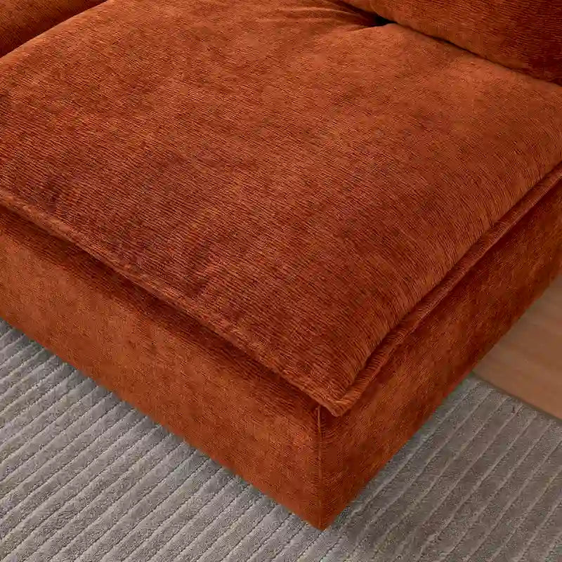 Chenille Upholstered Armless Modular Sectional Sofa, Free Combination