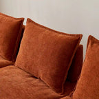 Chenille Upholstered Armless Modular Sectional Sofa, Free Combination