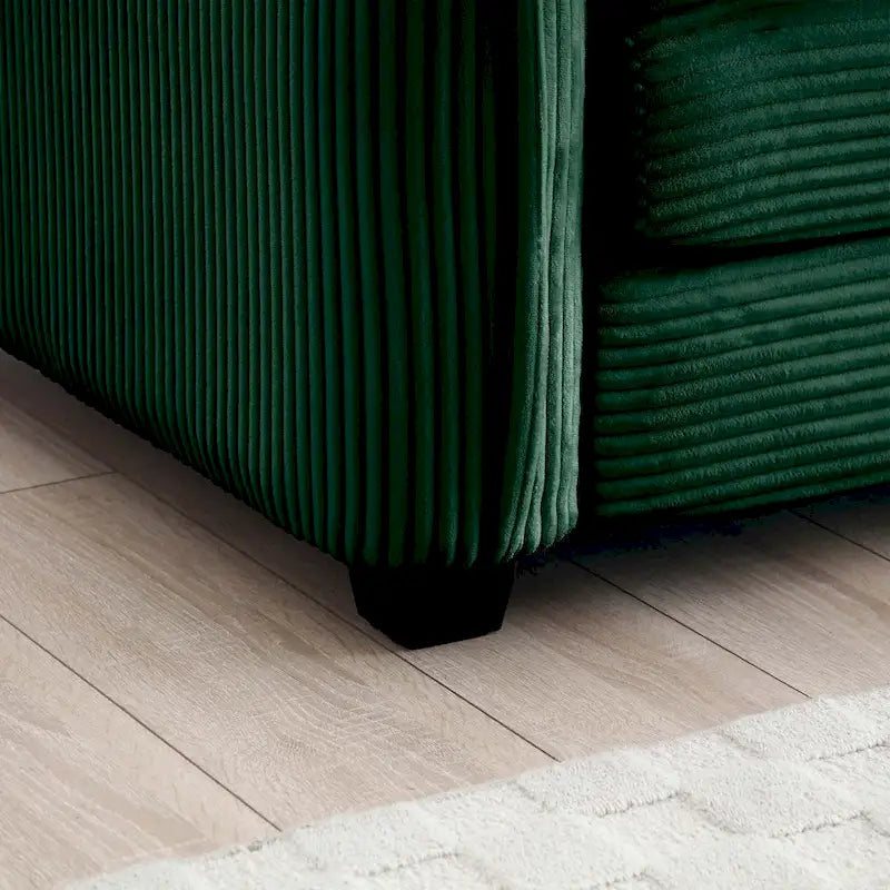 Canapé modulaire sans accoudoirs en velours côtelé personnalisable