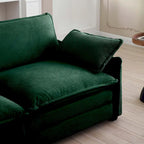 Canapé modulaire sans accoudoirs en velours côtelé personnalisable