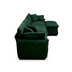 Canapé modulaire sans accoudoirs en velours côtelé personnalisable