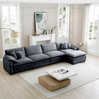 Canapé modulaire sans accoudoirs en velours côtelé personnalisable