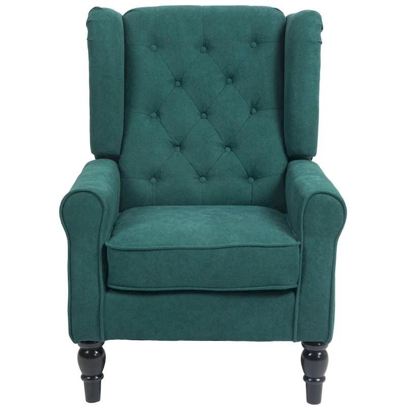 Dark Green Modern 29.3 High Back Accent Chair