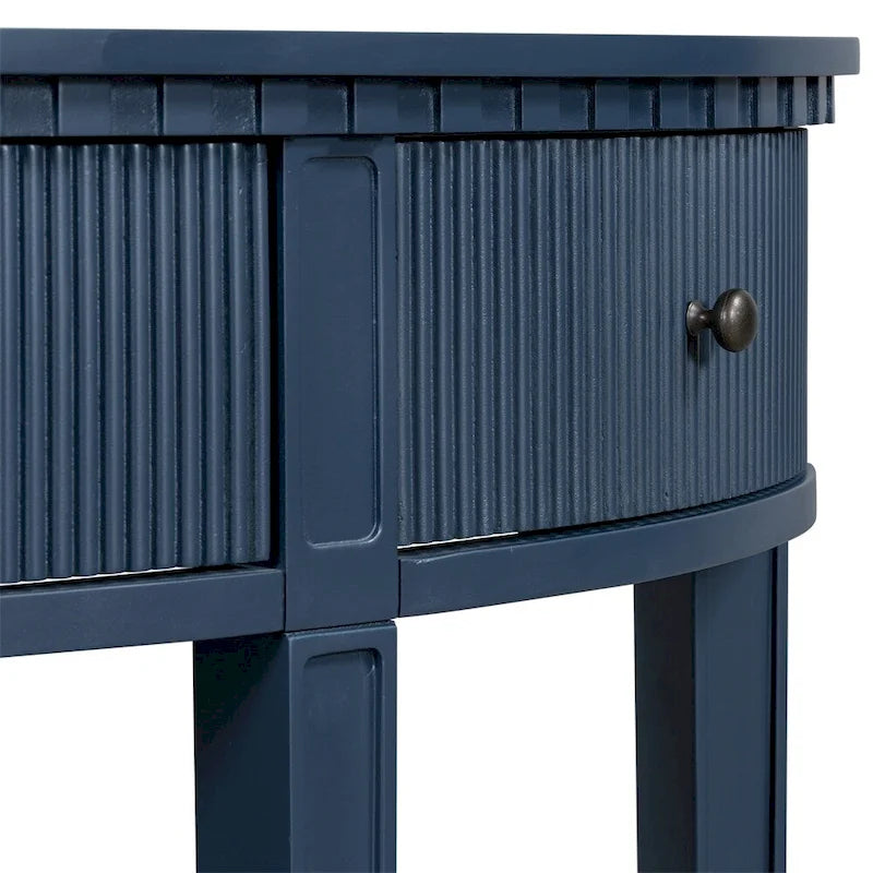 U-Style Distinctive Features of Pine Veneer Console Table