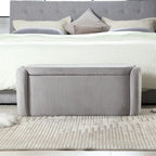 Storage Ottoman,Bedroom End Bench,Upholstered Fabric Storage Ottoman