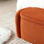 Storage Ottoman,Bedroom End Bench,Upholstered Fabric Storage Ottoman