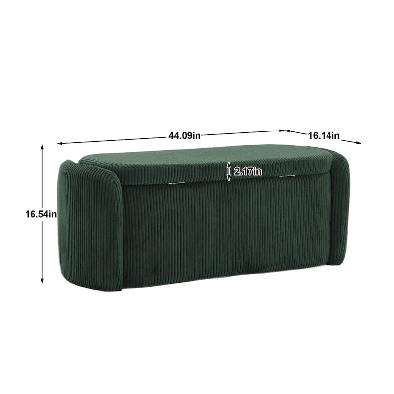 Storage Ottoman,Bedroom End Bench,Upholstered Fabric Storage Ottoman