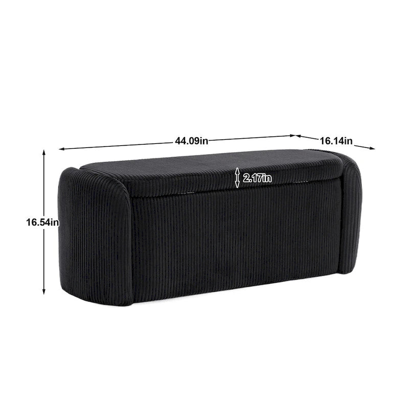 Storage Ottoman,Bedroom End Bench,Upholstered Fabric Storage Ottoman