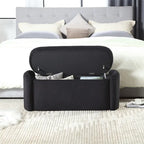 Storage Ottoman,Bedroom End Bench,Upholstered Fabric Storage Ottoman