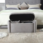 Storage Ottoman,Bedroom End Bench,Upholstered Fabric Storage Ottoman