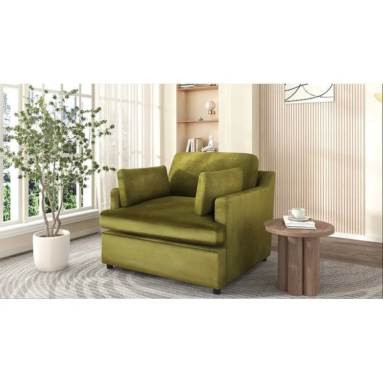 Mirod Oversized Accent Chair - Comfortable Armrest Cushions, Versatile Neutral Style, Elegant Design, Durable Frame